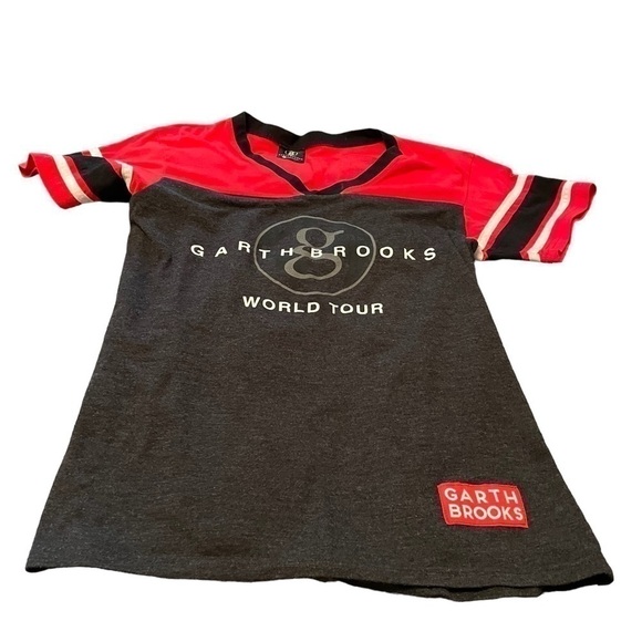 Garth Brooks World Tour  7 Jersey V-NECK
 Tee Size Large 2014-2017 - Picture 7 of 13